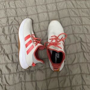Adidas WomenWhite and Oragne Sneakers